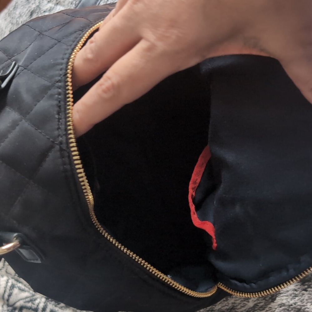 Tommy Hilfiger Black Quilted Elegant Backpack Style - Picture 14 of 14
